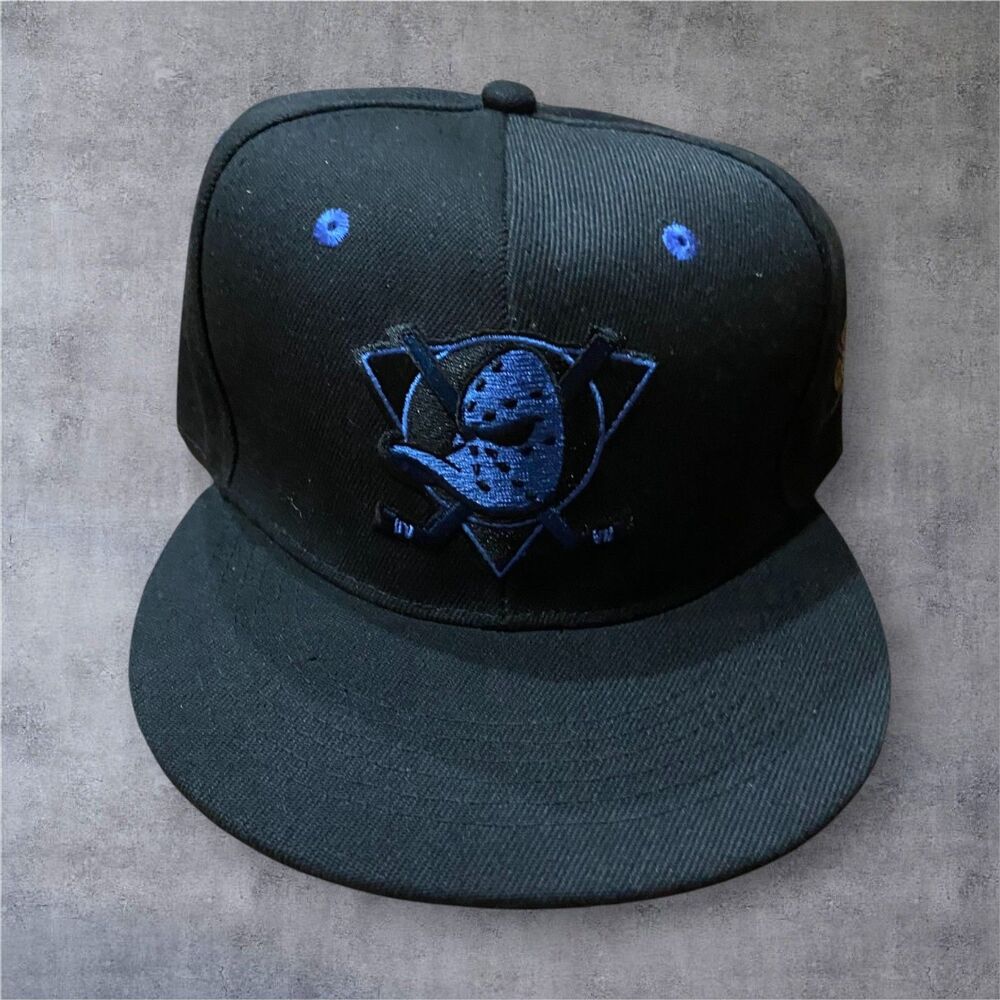 Sixth Man Promo Anaheim Ducks 30th Anniversary Black Blue Snapback Hat Cap OS